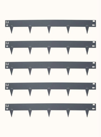 5pc Steel Lawn Edging Set - 5m x 8cm