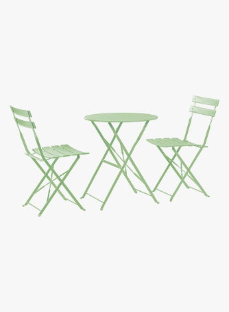 Sage Green Two-Seater Round Bistro Set