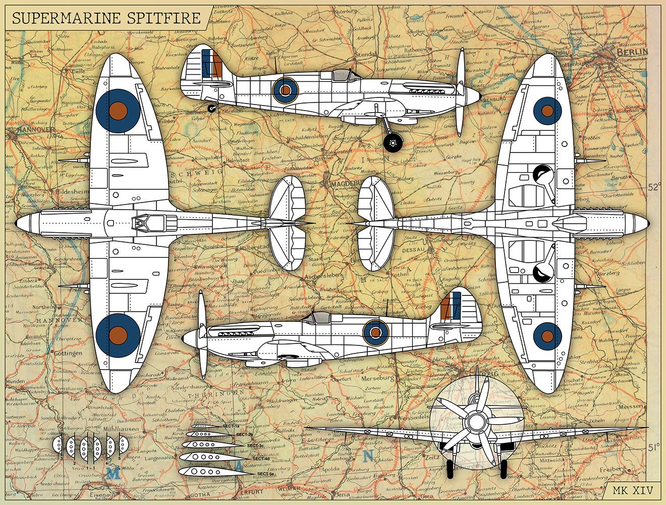 Image of Imperial War Museums Spitfire 90th Anniversary 1000 Piece Jigsaw Puzzle