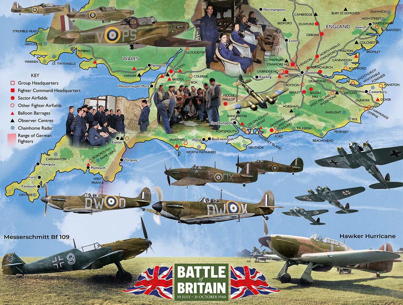 Image of Imperial War Museums Battle of Britain 85th Anniversary 1000 Piece Jigsaw Puzzle