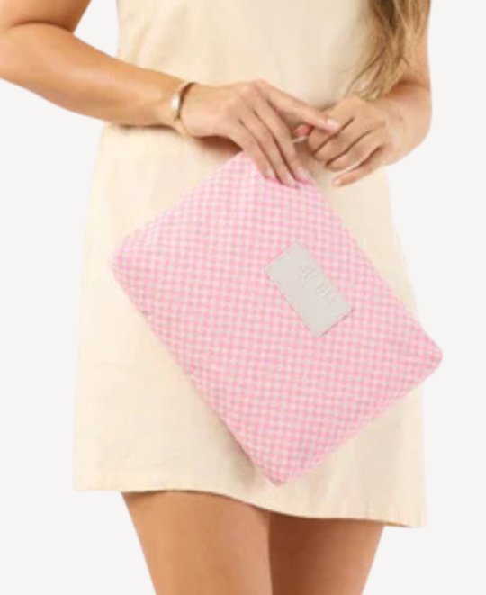 Tiny Check Mid Size Pouch