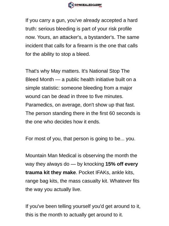 May is National Stop The Bleed Month