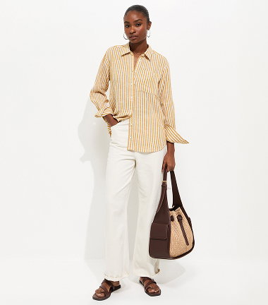Yellow Striped Long Sleeve Shirt