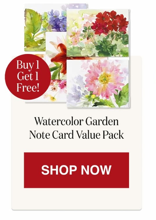 Watercolor Garden Note Card Value Pack - BOGO [Click here to Shop Now]