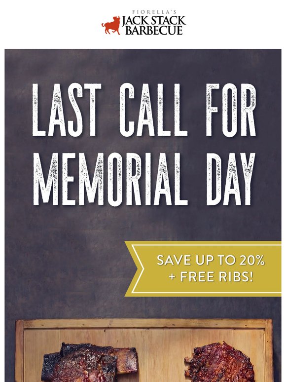 Last Call for a Memorial Day 'Cue