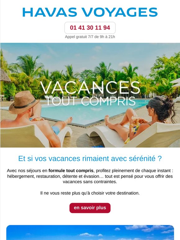 ☀️ Nos meilleures offres tout inclus