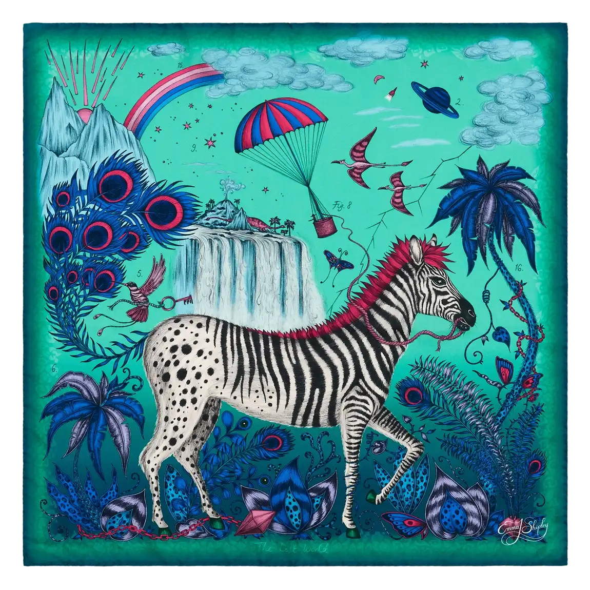 Image of Lost World Silk Twill Scarf - Summer