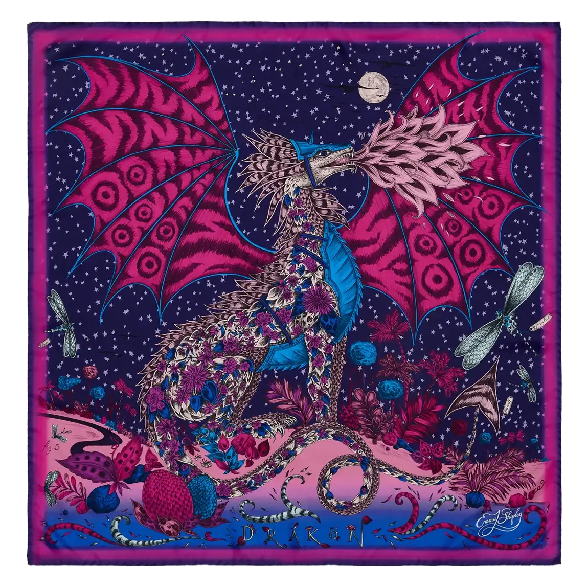 Image of Drakon Silk Twill Scarf - Winter