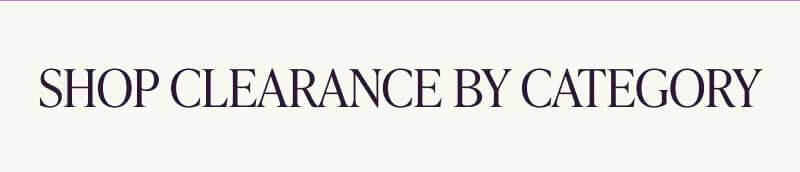 Shop clearance by category