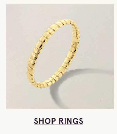 Gold beaded-like ring, designed with continuous pattern of rounded segments. Click here to shop rings