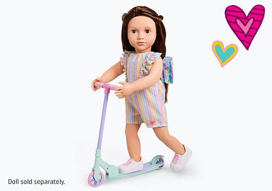 Our Generation Deluxe Scooter Ride the Rainbow Outfit