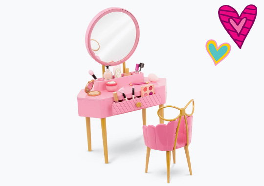 Our Generation Vanity Table and Chair with Accessories Fabulous Fun Playset