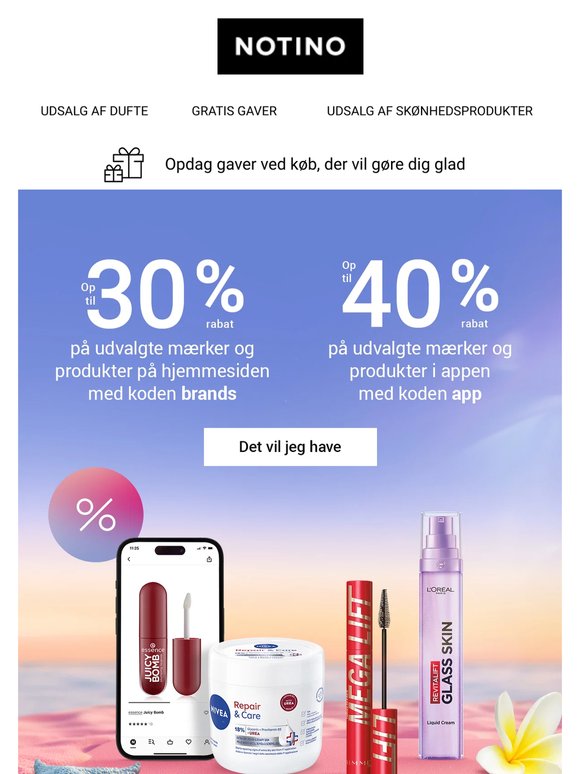Op til 40% rabat venter allerede på dig!