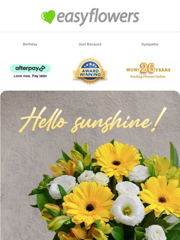 Delivering Sunshine to Their Door — SAVE Today!