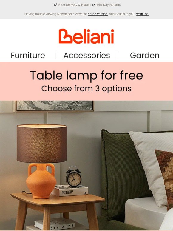 Free table lamp: choose from 3 options 🌟