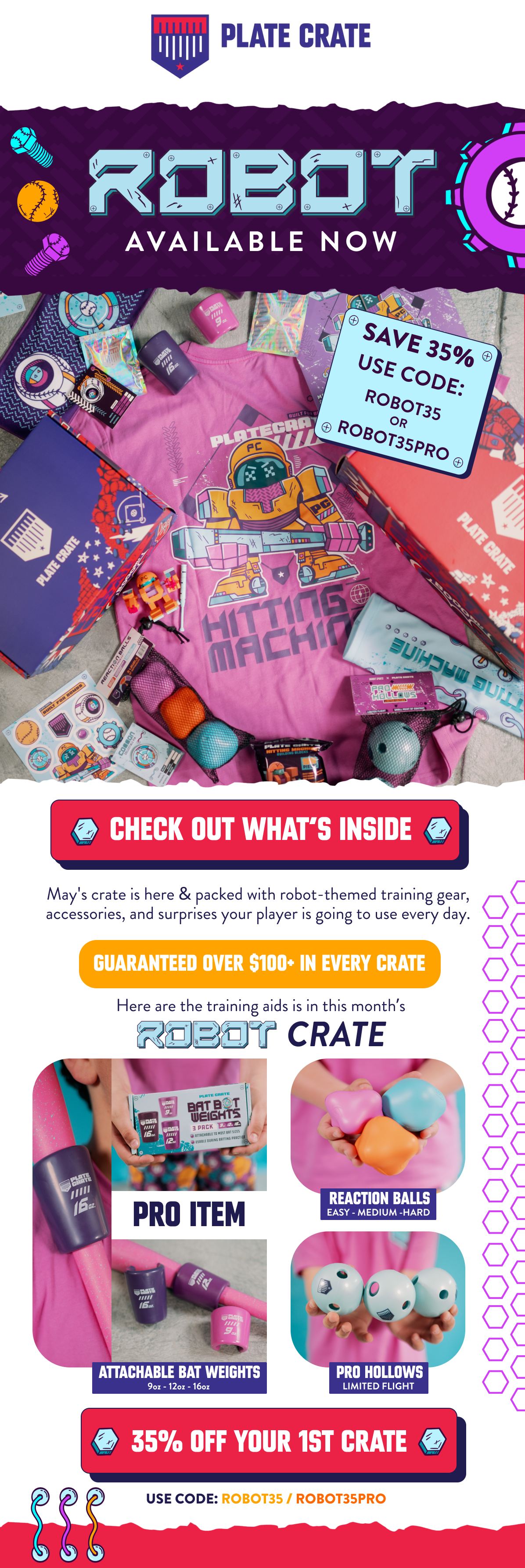 ROBOT AVAILABLE NOW: GET THIS MONTH’S CRATE! SAVE 35% USE CODE: ROBOT35 OR ROBOT35PRO