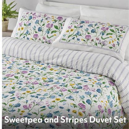 Sweetpea and Stripes Duvet Set