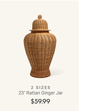23' Rattan Ginger Jar