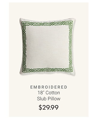 18" Cotton Slub Pillow