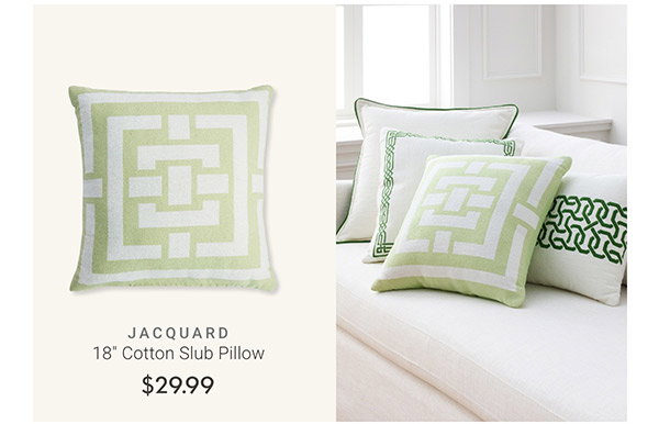 18" Cotton Slub Pillow