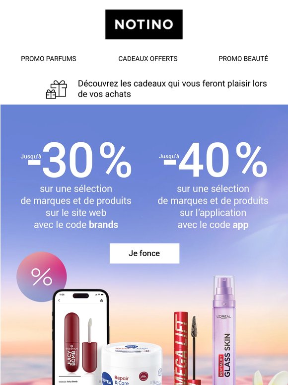 Des réductions allant jusqu’à 40 % vous attendent !