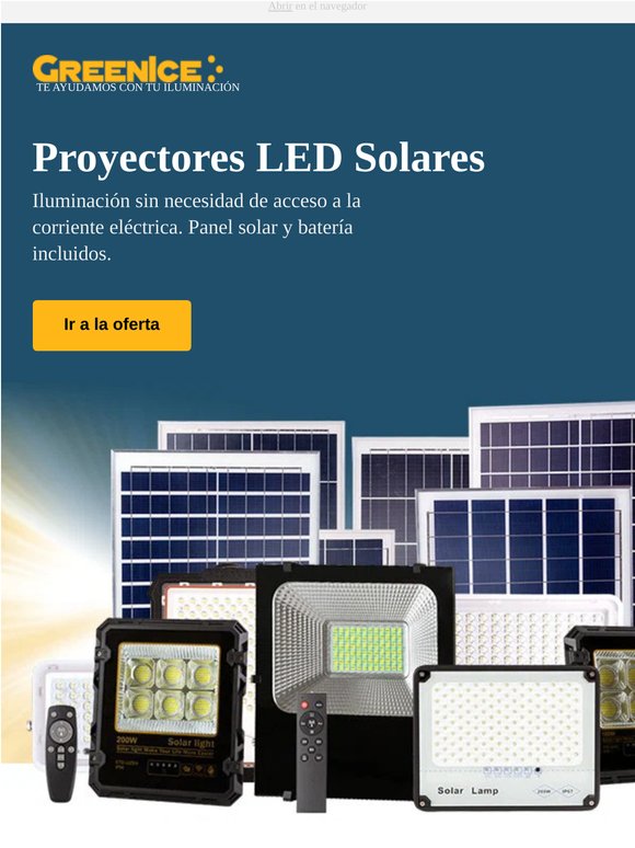 Focos Proyectores Solares LED: Iluminación exterior mediante energía solar.