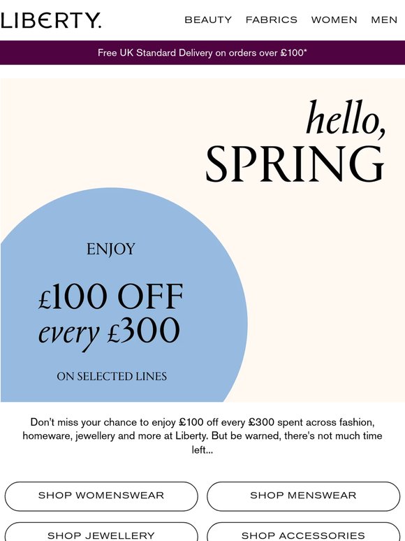 ENDING SOON: Get £100 off every £300