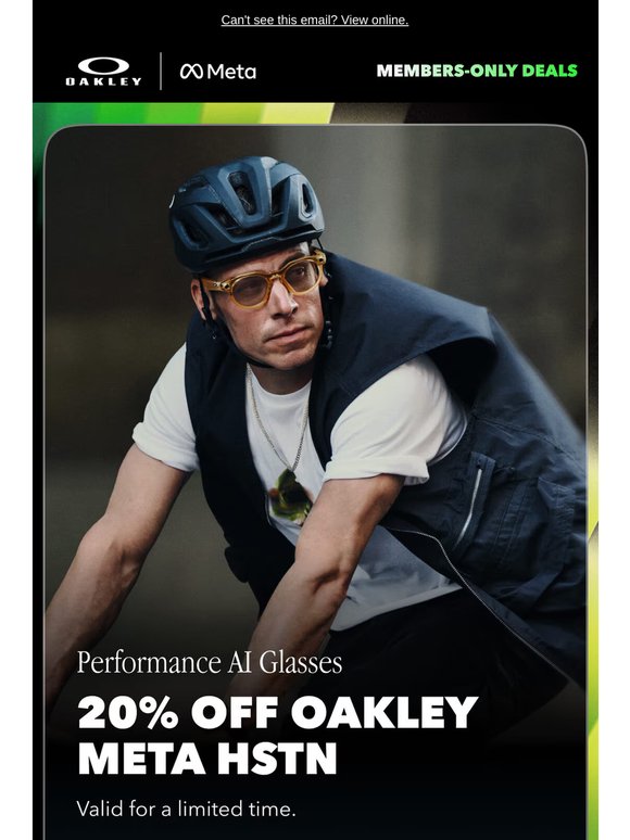 Score 20% Off Oakley Meta HSTN