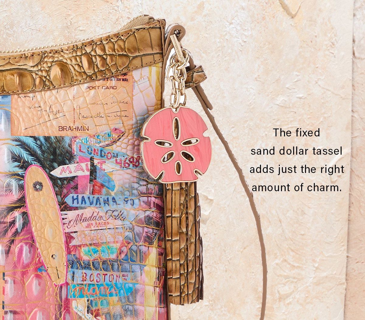 The fixed sand dollar tassel adds just the right amount of charm.