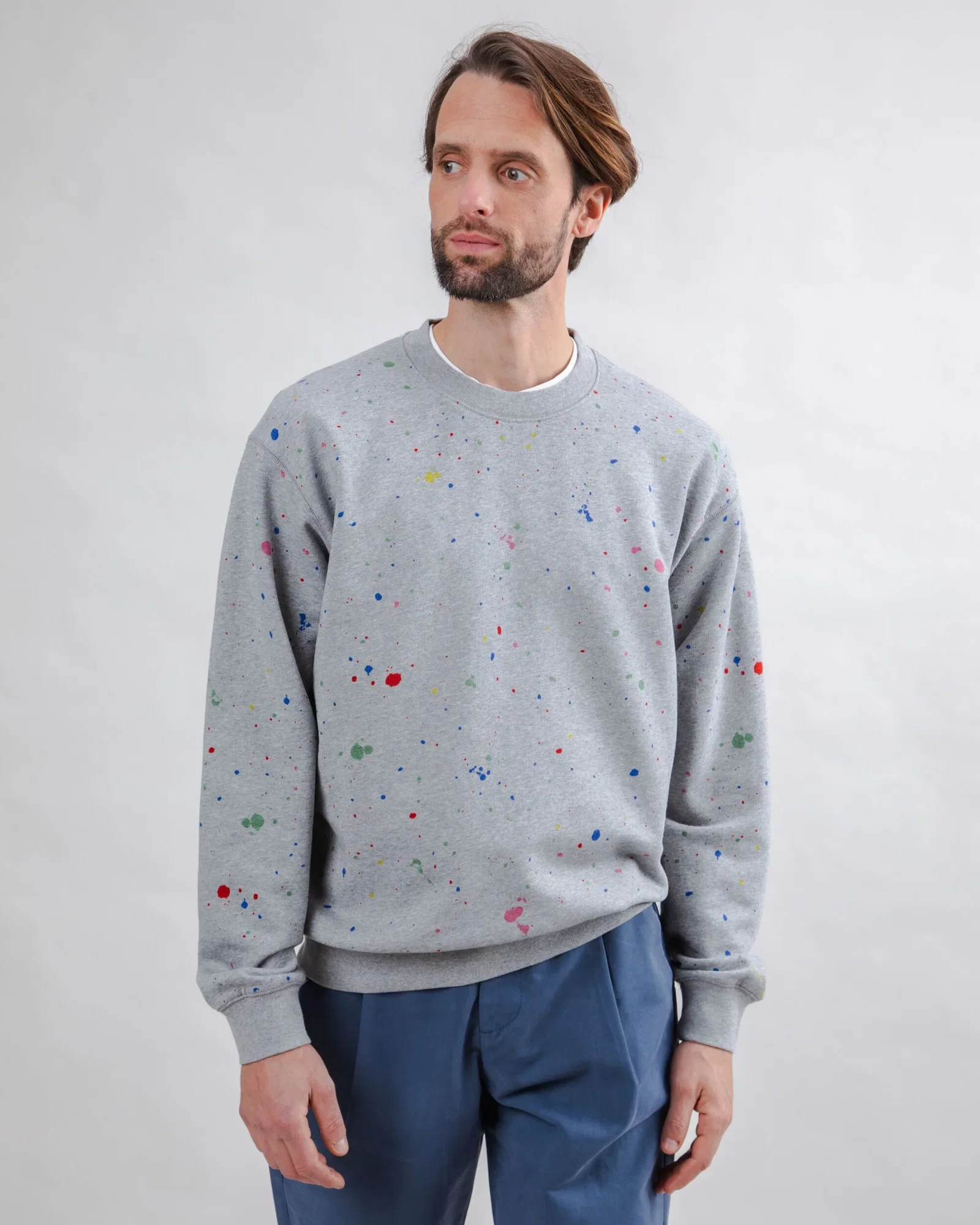 Image of Splash Paint Sweatshirt Grey