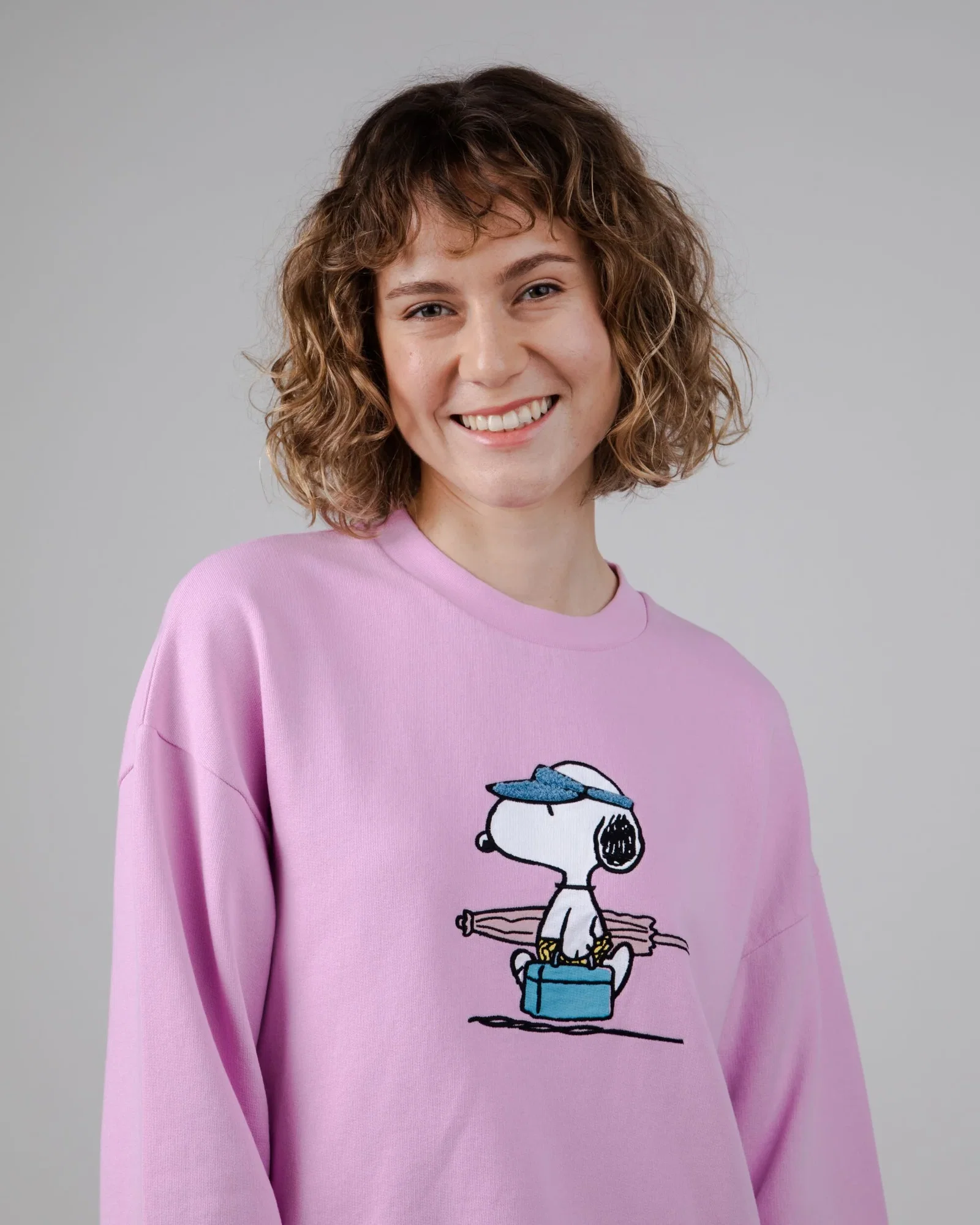 Image of Peanuts Beach Sweatshirt Pink