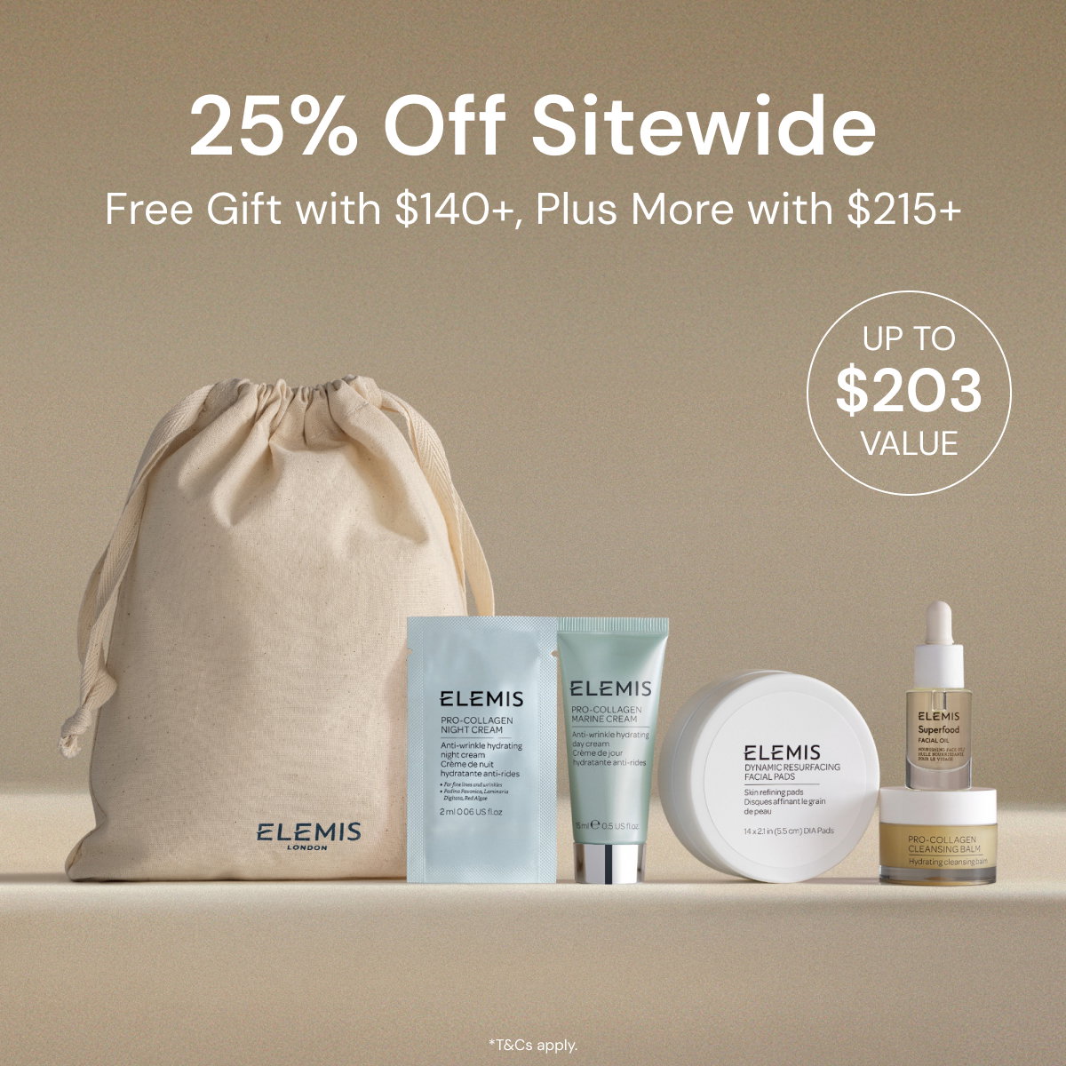 25% off Sitewide + Free Gift
