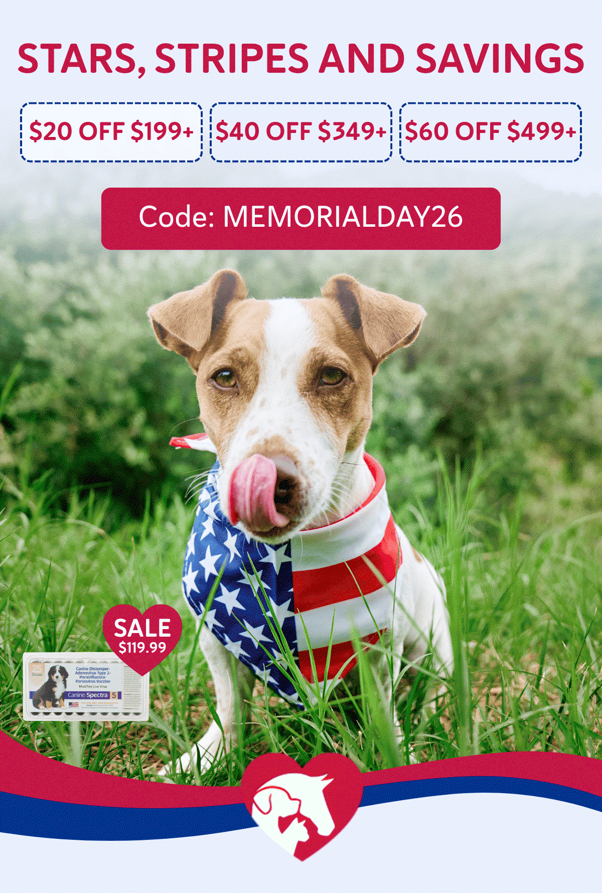 Stars, Stripes and Savings  $20 off $199+, $40 off $349+, $60 off $499 Code: Memorialday26