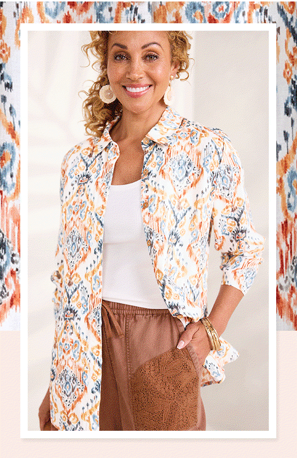 Outer Banks Linen Big Shirt outfit GIF