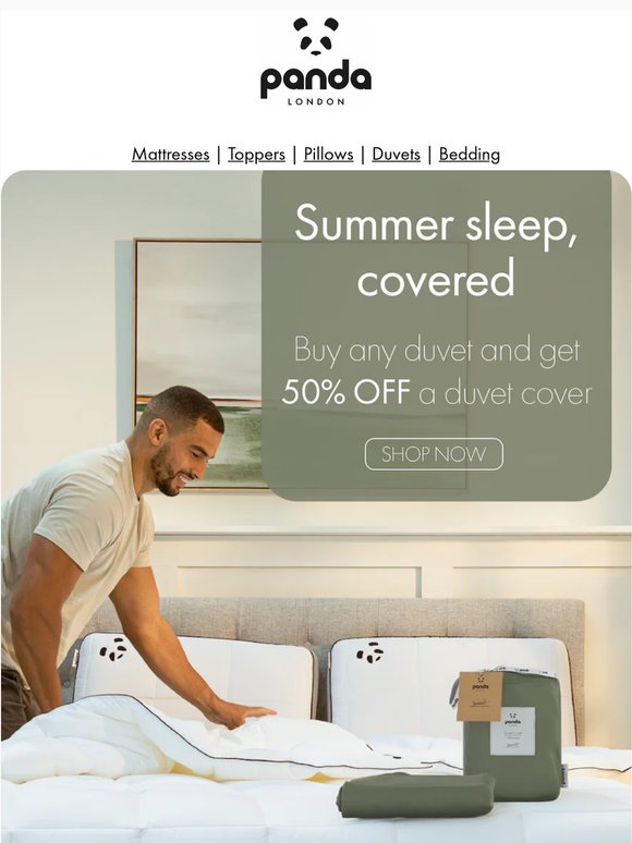 Get a duvet cover half price! 🐼