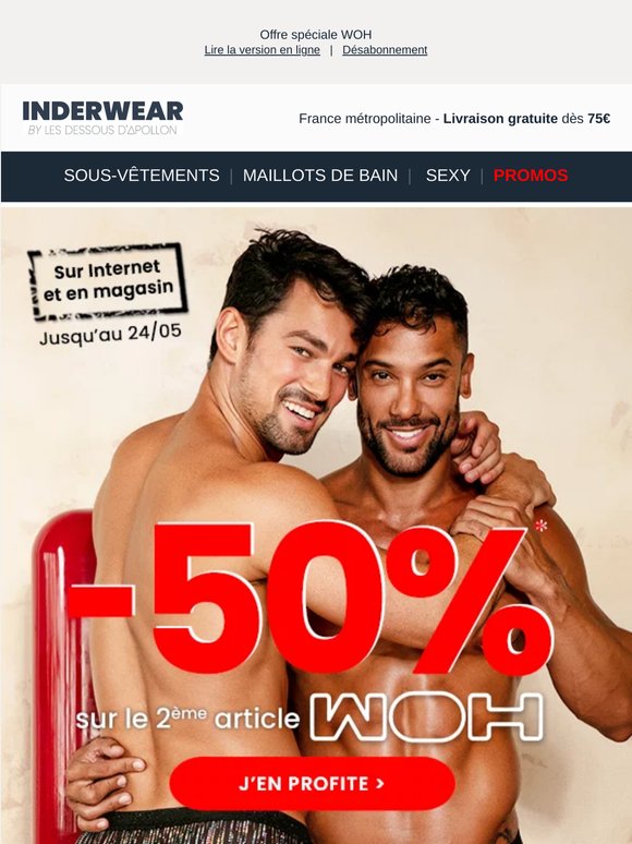 ⚠️​ OFFRE SPECIALE : -50% sur le deuxième article WOH acheté*