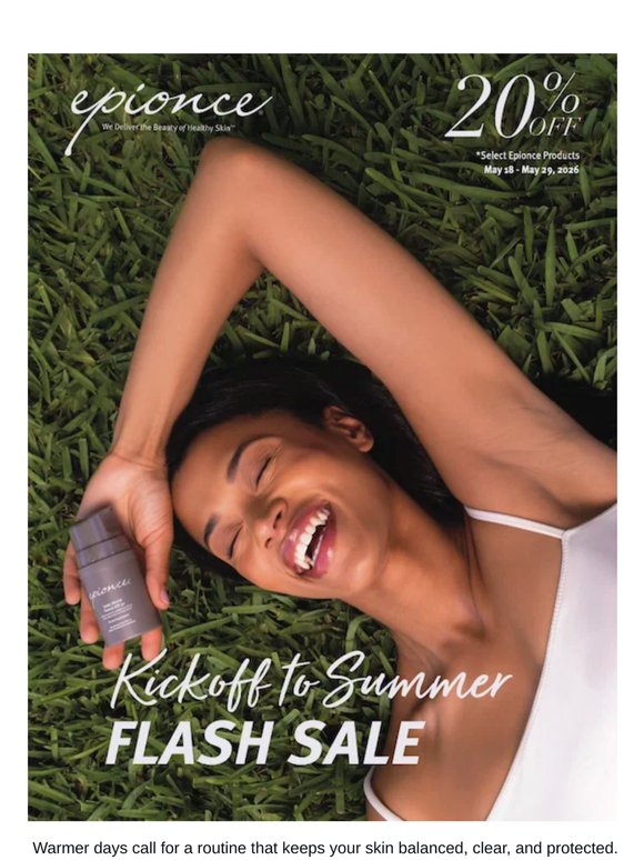 A Summer Reset for Your Skin — 20% Off Flash Sale