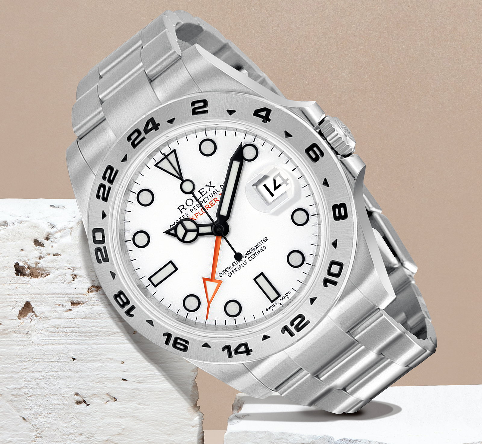 Explorer II White Dial Oystersteel 42mm Men's Watch 216570-0001