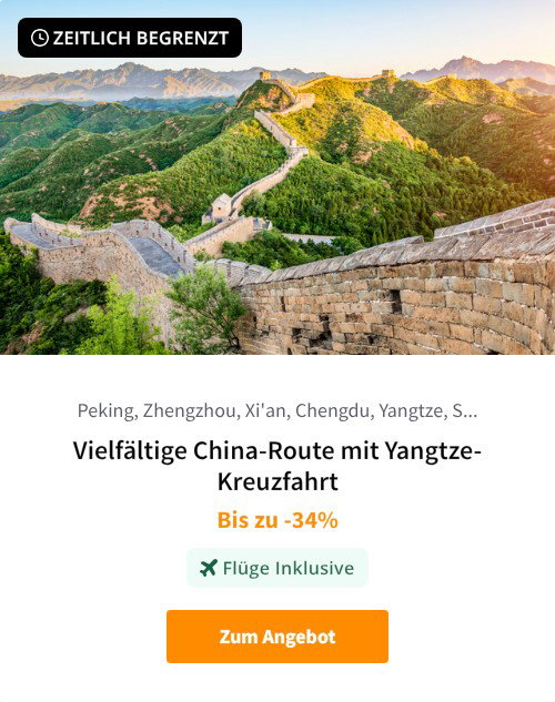 Vielfältige China-Route mit Yangtze-Kreuzfahrt