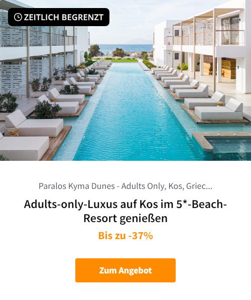 Adults-only-Luxus auf Kos im 5*-Beach-Resort genießen