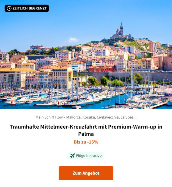 Traumhafte Mittelmeer-Kreuzfahrt mit Premium-Warm-up in Palma