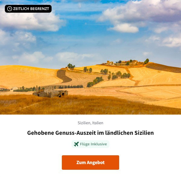Gehobene Genuss-Auszeit im ländlichen Sizilien