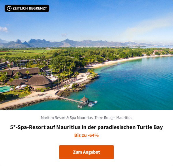 5*-Spa-Resort auf Mauritius in der paradiesischen Turtle Bay