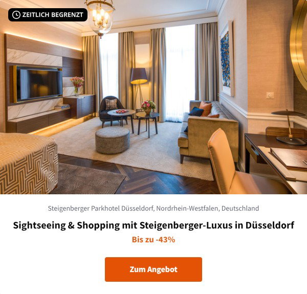 Sightseeing & Shopping mit Steigenberger-Luxus in Düsseldorf