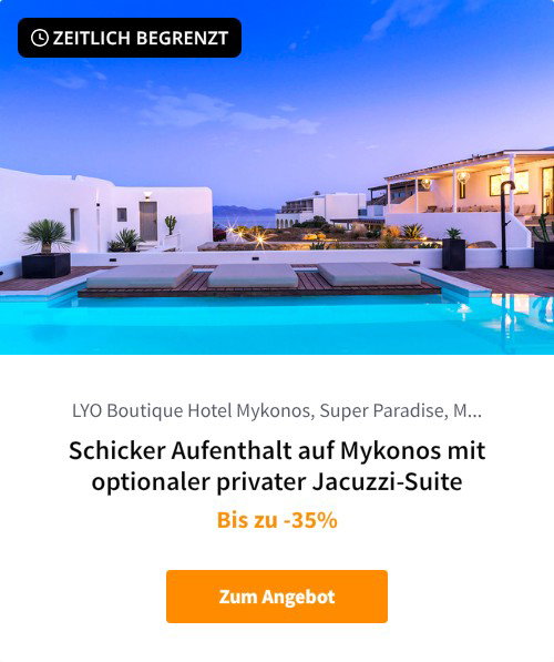 Schicker Aufenthalt auf Mykonos mit optionaler privater Jacuzzi-Suite