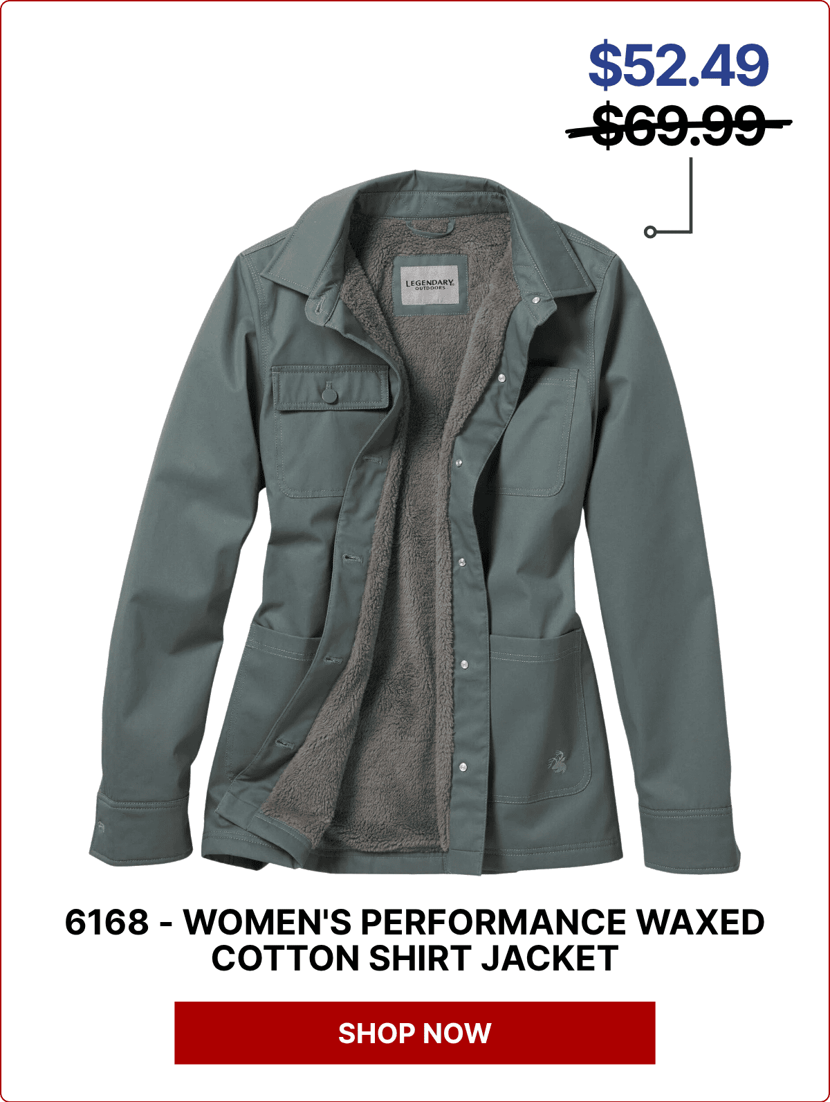 Women's Performance Waxed Cotton Shirt Jacket