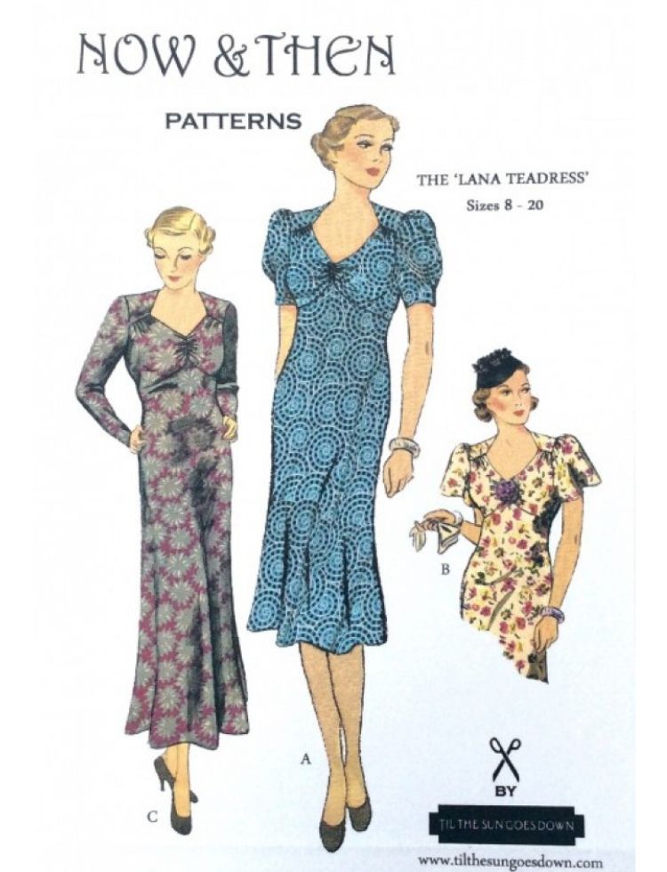 Now and Then Patterns Paper Sewing Pattern The Lana Teadress