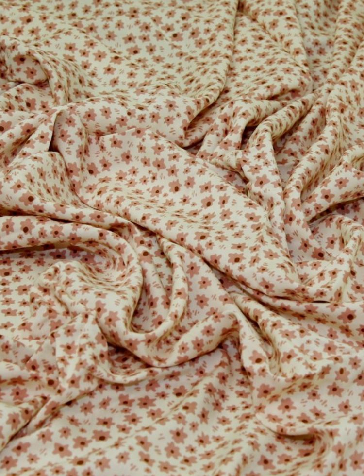 Deadstock Viscose Challis Fabric Blush