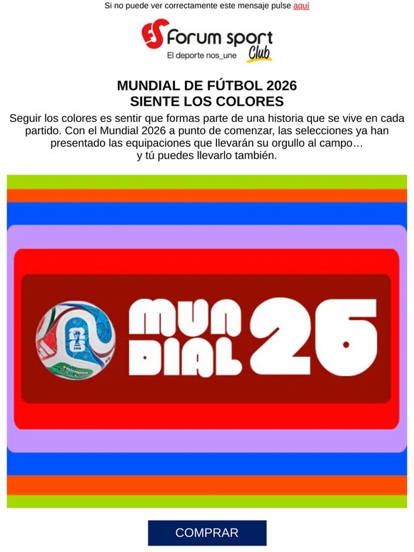 MUNDIAL 2026, adelántate y equípate con los colores de tu selección