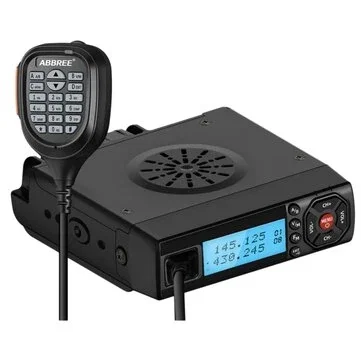 ABBREE AR-218 25W Mini Mobile Radio Dual Band VHF/UHF 128 Channels PTT Programming FM VOXLong Range Portable Car Ham Walkie Talkie with LCD Display